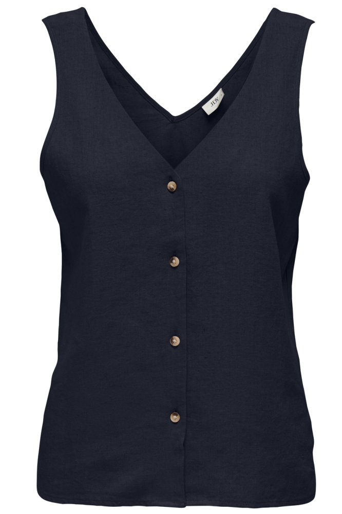 JDYSAY S/L LINEN V-NECK TOP WVN DIA 15317387 SKY CAPTAIN